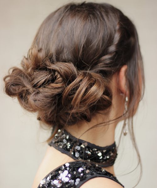Elegant hairstyle for formal occasion